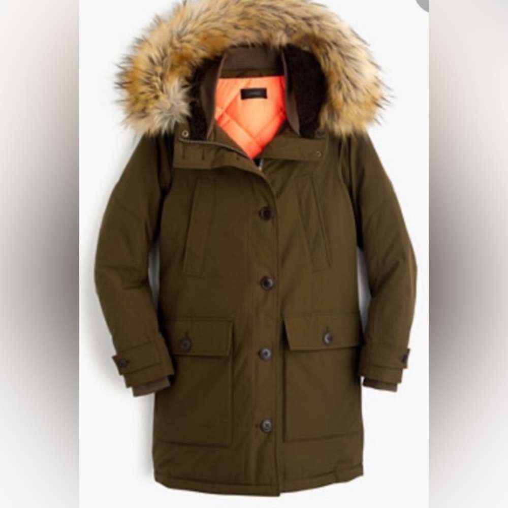 PRE-LOVED JCREW green Nordic down parka